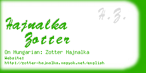 hajnalka zotter business card